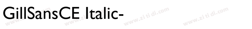 GillSansCE Italic字体转换